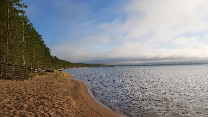 Oulujärvessä hieno hiekkaranta