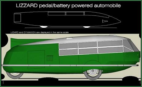 Lizard ja Dymaxion auto ( 30 luvulta Cd 0.25 ).