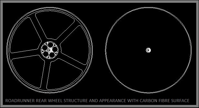 rear wheel structure and outside appearance