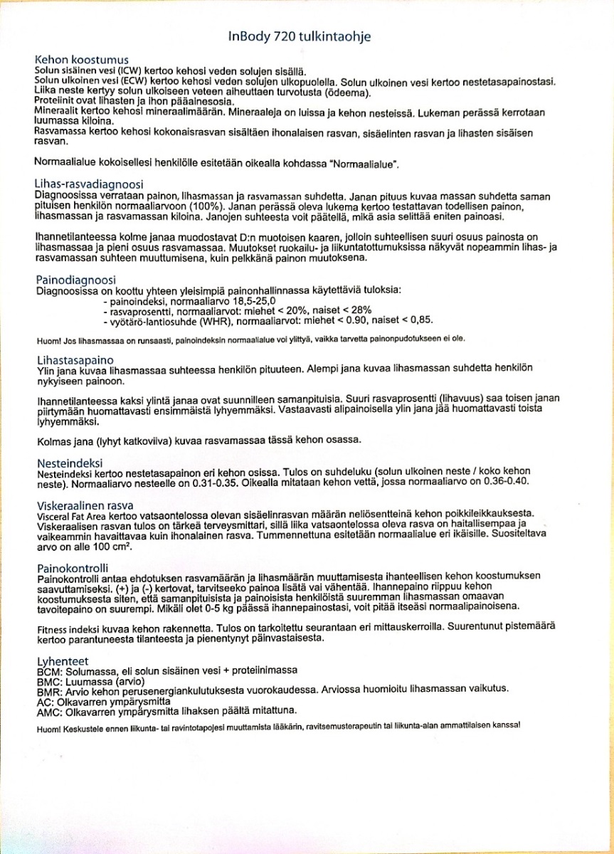 Analyysin tulkintaohje