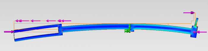 Ketjuvoiman taipuma takaveto.png (37.11 KiB) Katsottu 2205 kertaa Takavetoisen nojapyörän rungon taipuma