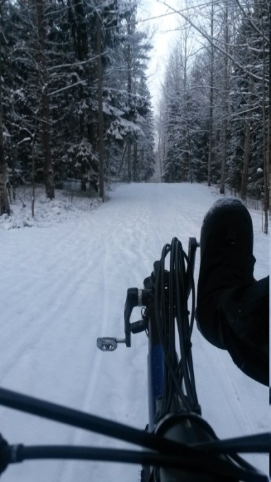 Keskus puistossa oli erittäin mukava ajokeli