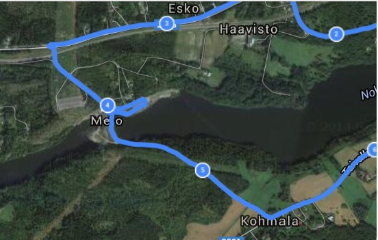 Kartta Melon voimalaitos Nokia.