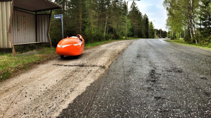 Vähän vain kastui pää ja ajolasit.